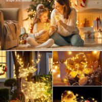 Minetom Twinkle Fairy Lights, 33 ft 100 LED USB Plug in String Lights with Remote and Timer, Waterproof 8 Modes for Bedroom Indoor Wreath DIY Party Wedding Christmas Holiday Decoration - Image 4