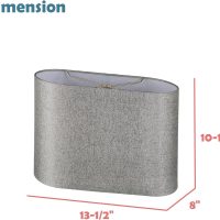 Aspen Creative 37002 Contemporary Oval Hardback Shaped Spider Construction Lamp Shade in Sliver Grey, 13 1/2" wide (8" + 13 1/2") x (8" + 13 1/2") x 10 1/2" - Image 5