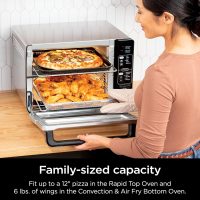 Ninja DCT451 12-in-1 Smart Double Oven with FlexDoor, Thermometer, FlavorSeal, Smart Finish, Rapid Top Convection and Air Fry Bottom , Stainless Steel - Image 8