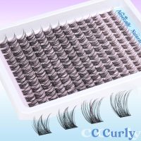 Lash Clusters Kit Wispy Natural Cluster Eyelash Extension Kit DIY Lash Extension Kit C-curly 10-16MM Eyelash Clusters Volume Individual Lashes Kit by Newcally - Image 7