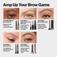 Revlon ColorStay Micro Eyebrow Pencil with Built In Spoolie Brush, Infused with Argan and Marula Oil, Waterproof, Smudgeproof, 454 Medium Brown, 0.003 oz - Image 11