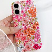 Qokey Compatible for iPhone 16 Case 6.1",Cute Garden Flowers Design for Women Shell Pattern Soft Bumper Lightweight Slim Fit TPU Shockproof Non-Yellowing Phone Cover for iPhone 16, Pink Floral - Image 7