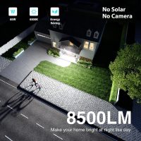 85W LED Security Lights Motion Sensor Light Outdoor, 8500LM Dusk to Dawn, IP65 Waterproof, 6500K, 3 Head Motion Detected Flood Light, Floodlight for Outside, Garage, Yard, Porch (White) - Image 3