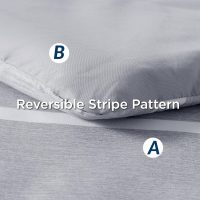 Bedsure Full Comforter Set 7 Pieces, Grey Striped Bedding Set for All Seasons, Reversible, Cationic Dyeing Bed in a Bag with Comforter, Sheets, Pillowcases & Shams - Image 4