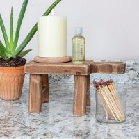Creative Co-Op Small Wood Pedestal with Handle - Image 14