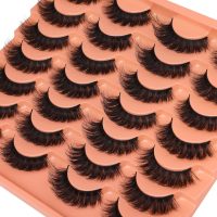 Short Lashes Natural Look False Eyelashes Thick Volume Faux Mink Lashes Pack Wispy Strip Fake Eyelashes Cat Eye Lashes that Look Like Extensions 14 Pairs - Image 8