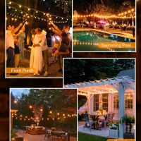 Brightown Outdoor String Lights, 50FT 25 G40 Bulbs Shatterproof Patio Lights, IP65 Waterproof Dimmable Hanging Connectable Globe LED Outdoor Lights for Backyard, Bistro, Porch, Deck, Balcony - Image 5