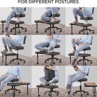 Upgraded Meditation Chair Cross Legged ADHD Office Chair for Adults with Wheels Ergonomic Back Support and Leg Rest for Multi Position Criss Cross Sitting Kneeling Fidgeting and Yoga Height Adjustable - Image 3