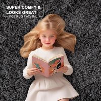 4x6 Feet Area Rugs for Living Room Bedroom, Grey Soft Fluffy Shaggy Bedside Carpet, Machine Washable Indoor Floor Rug for Kids Home Decor Aesthetic - Image 6