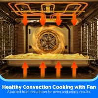 Midea 24" Mechanical Single Wall Oven, 2.5 Cu. Ft.-Capacity, Built-in Oven with 8-in-1 Cooking Modes, Stainless Steel - Image 4
