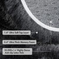 5x7 Ft Large Shag Rugs for Bedroom Living Room Decor for Men Boys, Tie Dyed Ultra Soft Fluffy Furry Area Rug for Indoor Floor, Aesthetic Carpet for Home Decor (Dark Grey) - Image 8