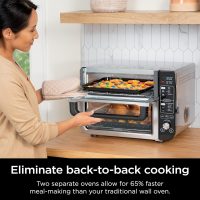Ninja DCT451 12-in-1 Smart Double Oven with FlexDoor, Thermometer, FlavorSeal, Smart Finish, Rapid Top Convection and Air Fry Bottom , Stainless Steel - Image 6