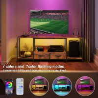 There are Installation Videos + Scene Videos .TV Stand with LED Lights Power Outlets - TV Stand with Fabric Drawers for 65 70 75 Inches TV -Can Also be Used in Multiple Scenes, Living Room, Bedroom - Image 2