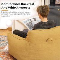 Bean Bag Chair with Filler, Bean Bag Sofa Chair with Tufted Soft Armrests Plush Lazy Sofa Comfy Chair,Large BeanBag Chair for Adults in Livingroom, Bedroom - Image 7