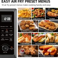 TOSHIBA Combo 8-in-1 Countertop Microwave Oven, with Convection, Broil, Odor Removal Mode, 12.4" Position Memory Turntable, Child-Lock, Black Stainless Steel, ML2-EC10SA(BS) A, Air Fryer-1.0 Cu.Ft - Image 3
