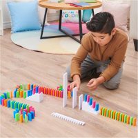 Spin Master Games, Lily Hevesh H5 Domino Creations 100-Piece Neon Dominoes Set, Building Toys for Kids & Family, Classic Activity Game, 1 & Up Players, for Ages 5 & Up - Image 7