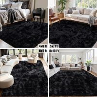 8x10 Area Rug for Living Room:Ultra Soft Fluffy Shag Black Rugs,Large Fuzzy Plush Indoor Non Slip Carpet Washable Rug for Bedroom Kids Nursery Office Dorm Modern Decor(Black) - Image 7