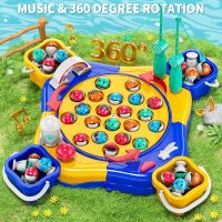 Magnetic Fishing Game for Kids Toddlers 3-5, 70 pcs Fishing Toys for Kids Toddlers 3-5, Fishing Table Toys Board Game Birthday Gifts for 3 4 5 6 7 8 Years Old Toddlers Kids - Image 3