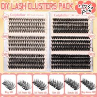 Calphdiar Eyelash Clusters 30D+40D+50D+60D+80D+100D Lash Clusters Wispy Individual Lashes 476PCS D-curly Lash Extension 10-16MM Natural Lashes Clusters DIY Cluster Eyelash Extensions for Beginners - Image 2