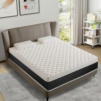 Full Mattresses,Memory Foam Hybrid 10 Inch Full Size Mattress in a Box,Individual Pocket Springs,Full Size Hybrid Mattress,Breathable,Black&White,Pressure Relief. - Image 6