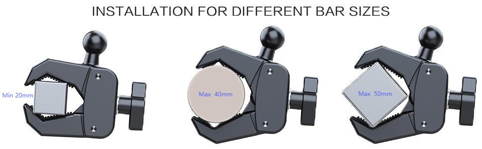 durable clamp for different bar 