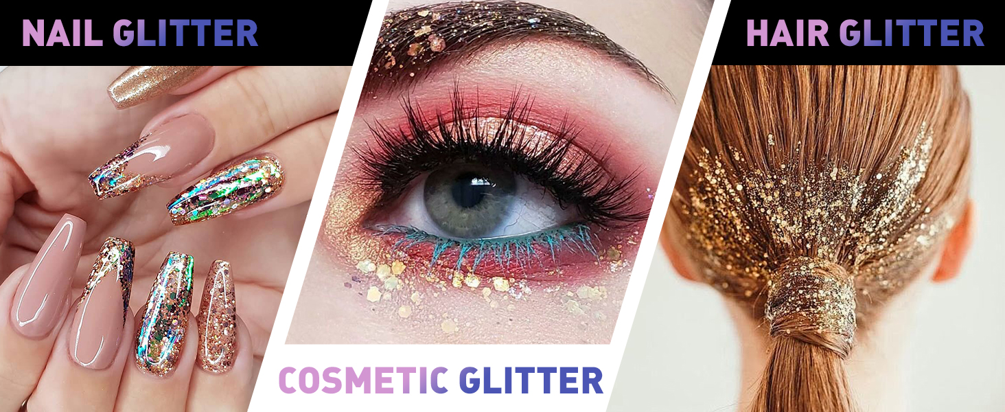 Diversified use of glitter gel