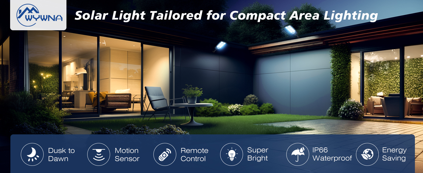 WYWNA Solar Lights Outdoor