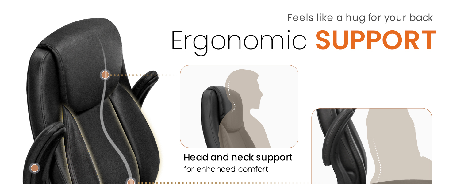 Ergonomic office chair, support high back chair