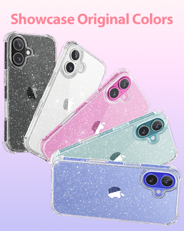iphone 16 case clear glitter