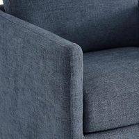 CHITA Swivel Accent Chair, FSC Certified Mid Century Modern Arm Chair for Living Room and Bedroom, Fully Assembled, Blue - Image 7