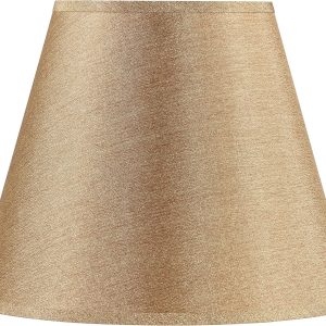 Aspen Creative 32096, Hardback Empire Transitional Spider Shade in Gold Brown with Burlap Textured Fabric, 9" Top x 16" Bottom x 13" Slant Height