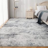 8x10 Area Rugs for Living Room Rug Washable: Abstract Large Rug for Dining Room Bedroom Carpet Non Slip 8 by 10 Indoor Modern Nursery Home Office Blue Grey - Image 9