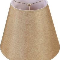 Aspen Creative 32096, Hardback Empire Transitional Spider Shade in Gold Brown with Burlap Textured Fabric, 9" Top x 16" Bottom x 13" Slant Height - Image 4