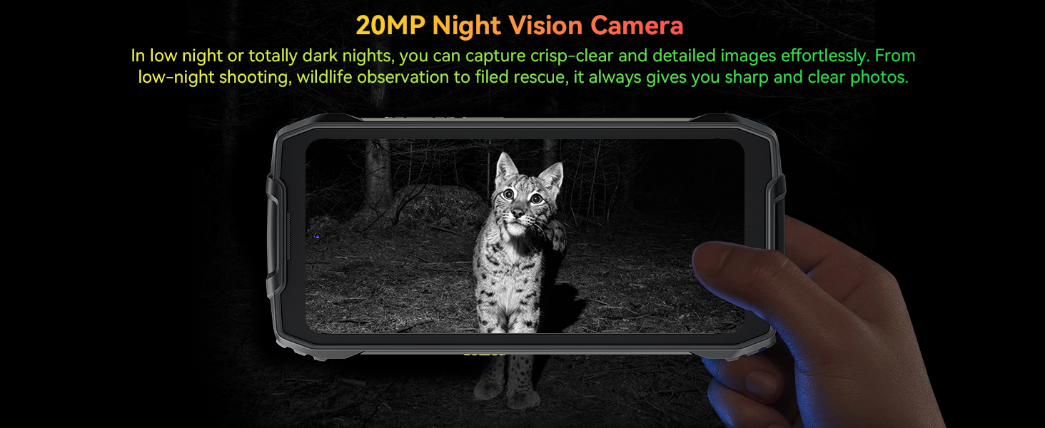 20MP Night Vision Camera rugged phone