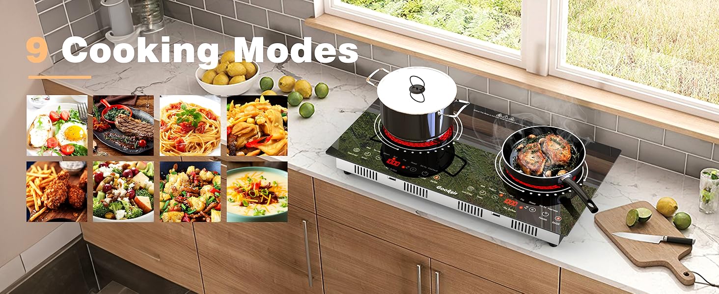 24 inch electric cooktop 2 burner