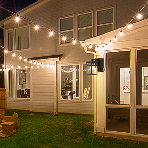 outdoor wall lantern with outlet