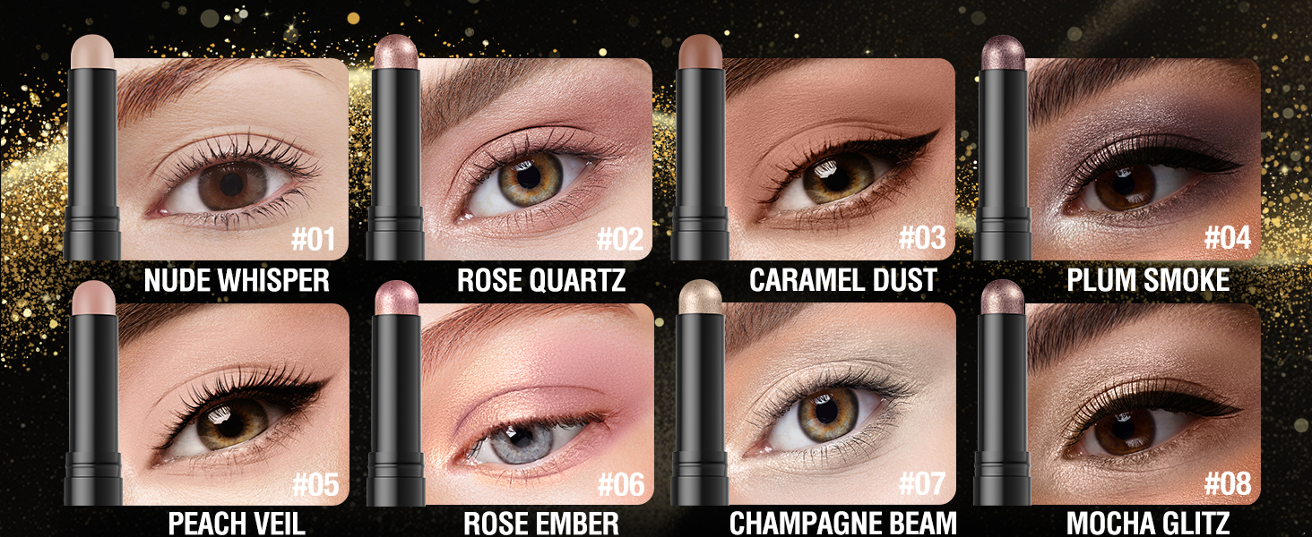 LANGMANNI 8Colors Dual-Ended Cream Eyeshadow Stick Set