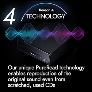 PureRead tech reproduces original sound from scratched, used CDs.