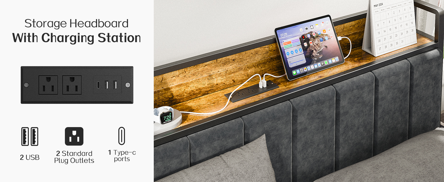 bed frame  charging station