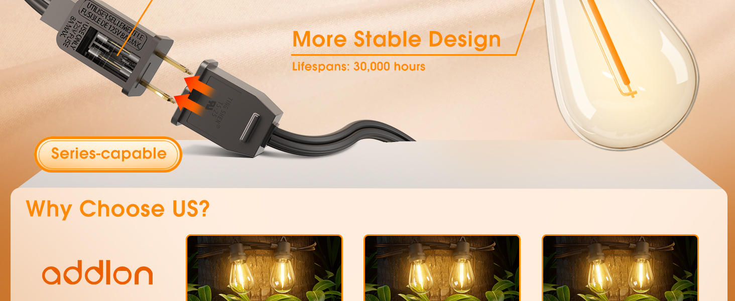 outdoor string lights solar powered
