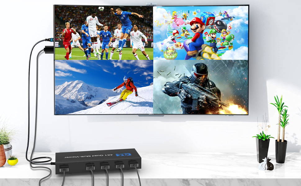 hdmi switcher 4 in 1 out
