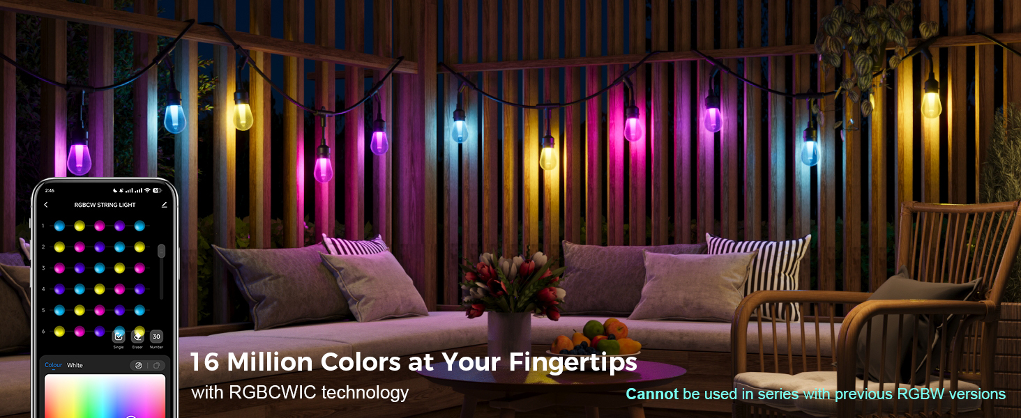 outdoor string lights waterproof