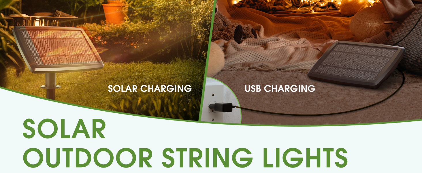 Solar String Lights Outdoor Waterproof