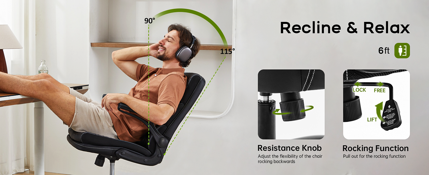 Office chair with rocking function