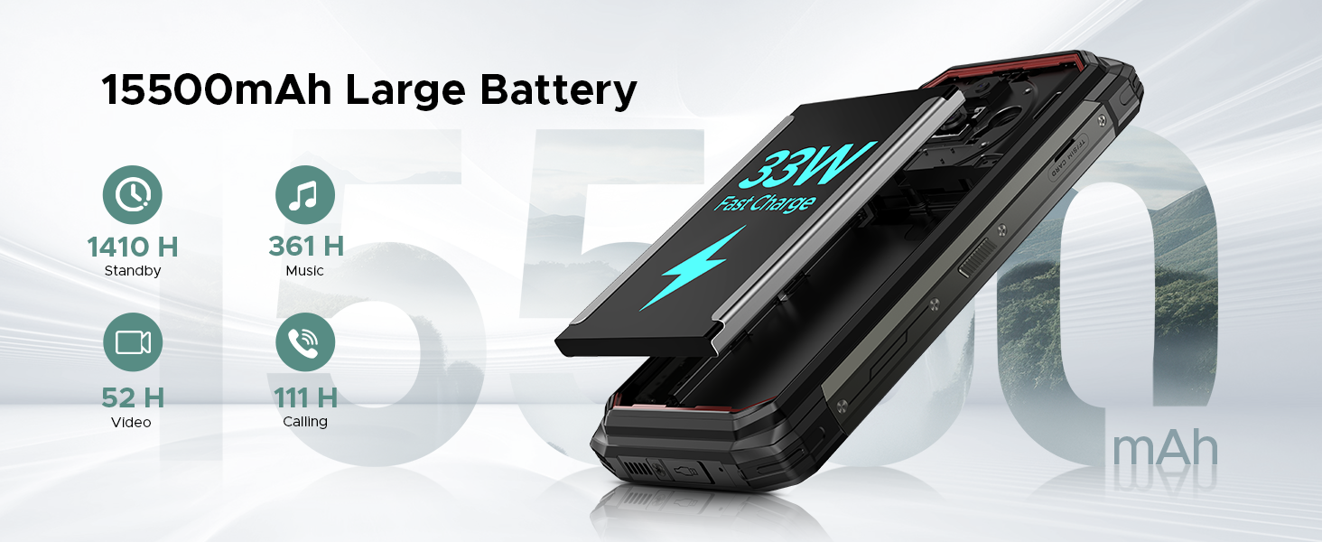 15500mAh Large Battery