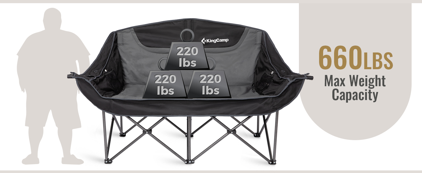 heated double camping chair