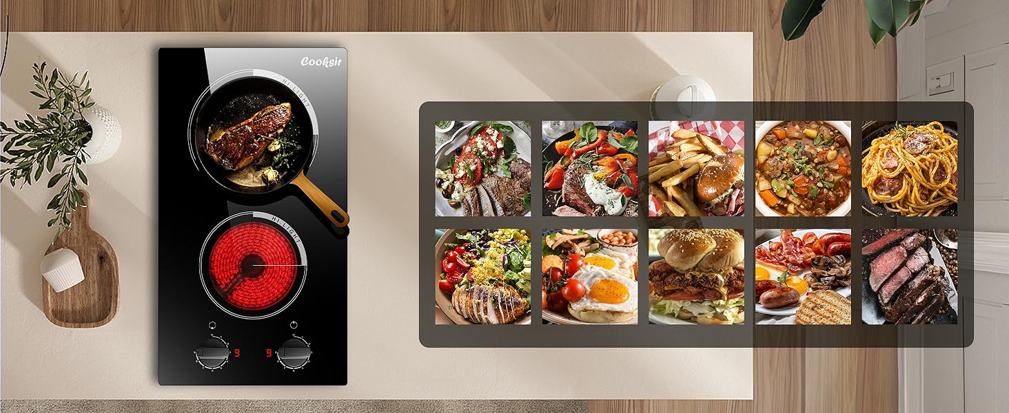 2 burner electric cooktop