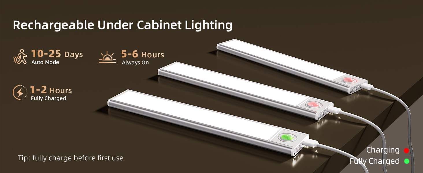 rechargeable cabinet lighting
