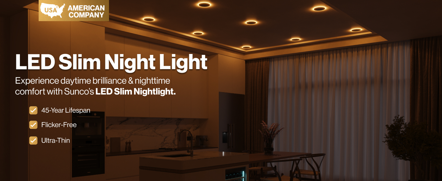 Experience daytime brilliance and nighttime comfort, 45-year lifespan, flicker-free, ultra-thin.