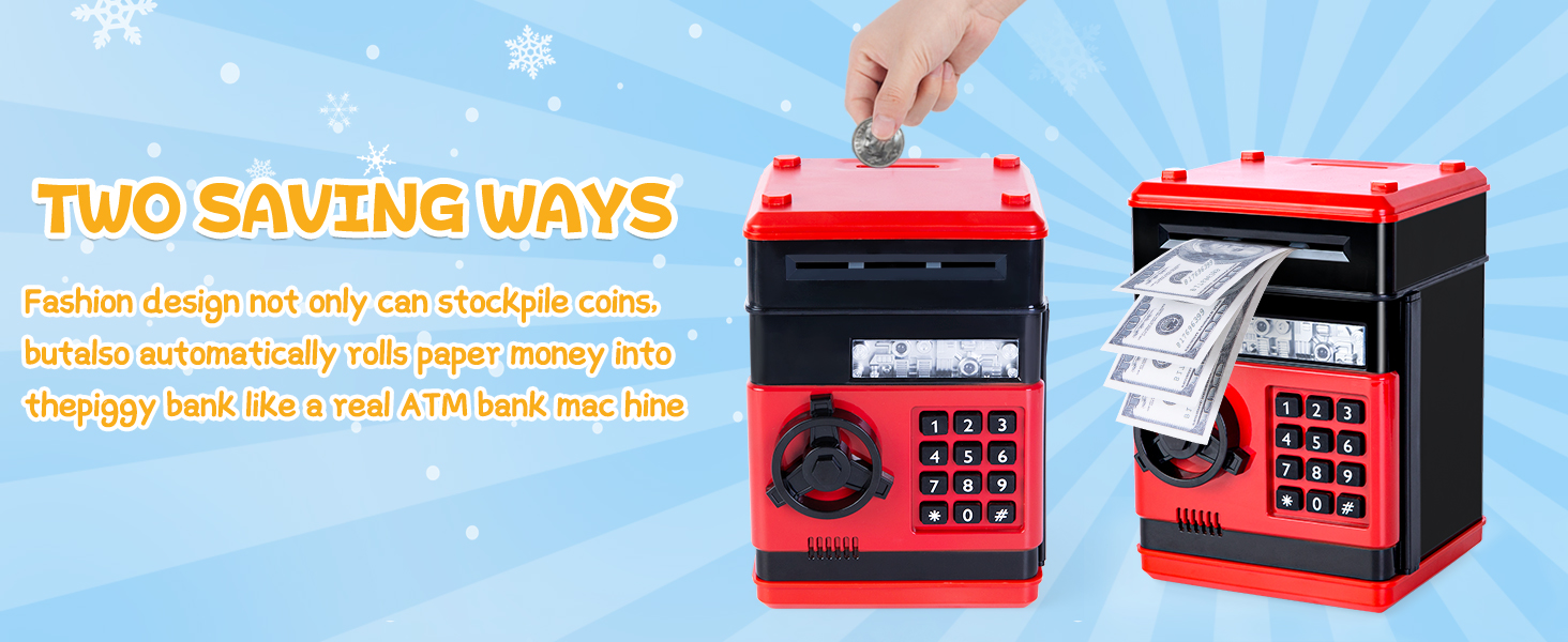Kids Money Bank Money Box Piggy Bank for Kids digital Money Box safe for Kids Girls Boys